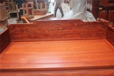 福建紅木家具廠誠招加盟 東非酸枝木中式仿古羅漢床，東陽十大品牌的卓越之選
